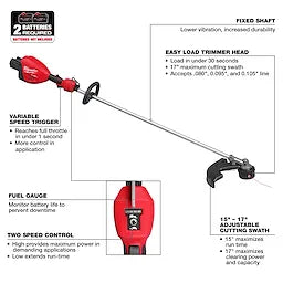 Milwaukee M18 FUEL™ 17” Dual Battery String Trimmer