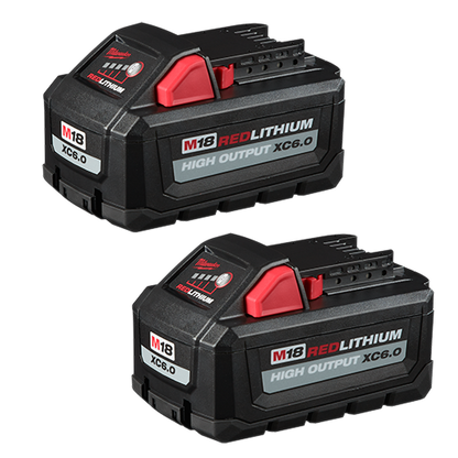 Milwaukee M18™ REDLITHIUM™ HIGH OUTPUT™ XC6.0 Battery Pack (2 Pk)