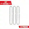 Milwaukee 14 in. Chainsaw Chain with .325 in. Low Profile Pitch and .043 in. Gauge (3-Pack)