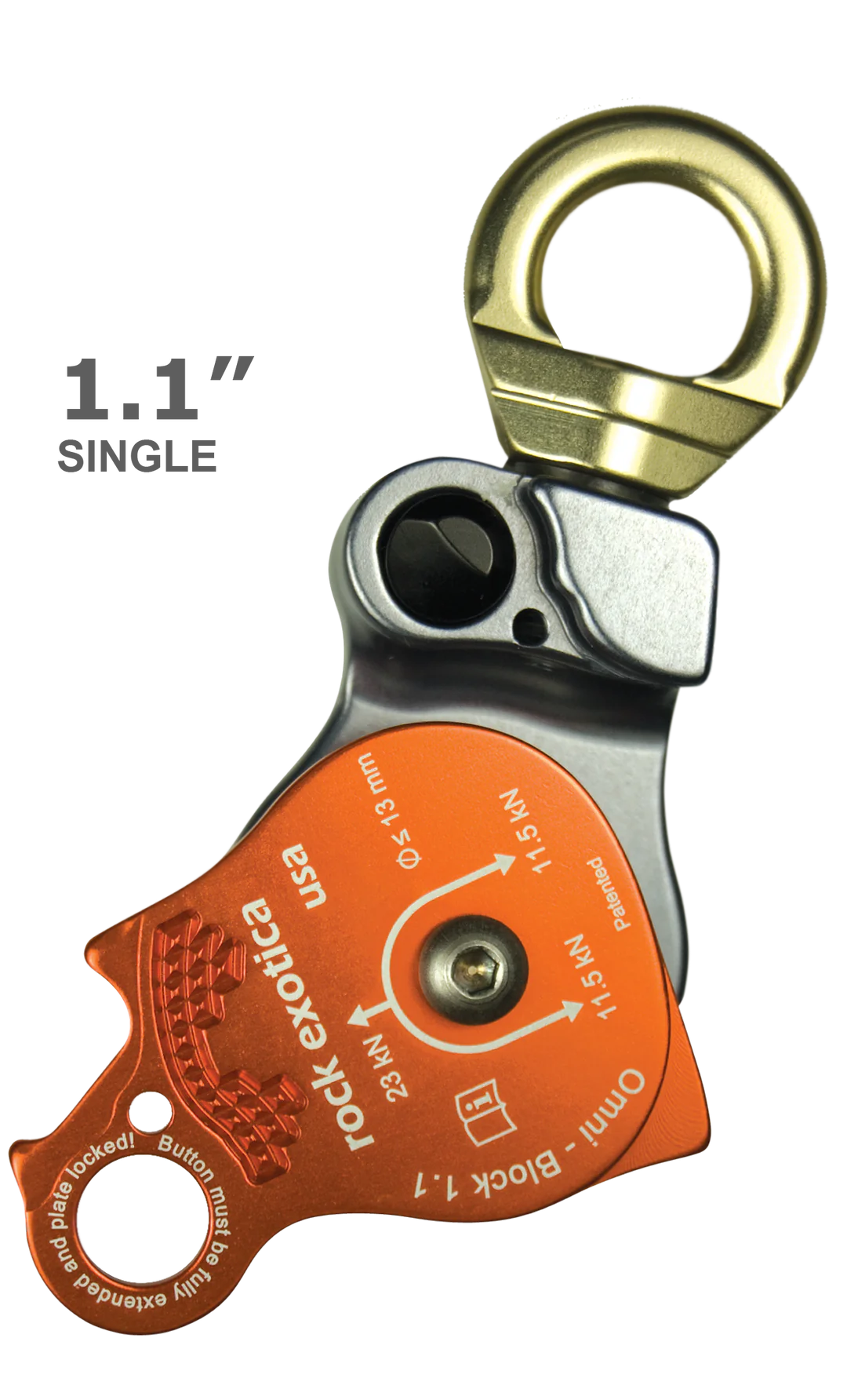 Rock Exotica Omni-Block 1.1" Single Pulley